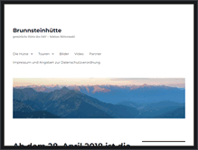 Tablet Screenshot of brunnsteinhuette.de
